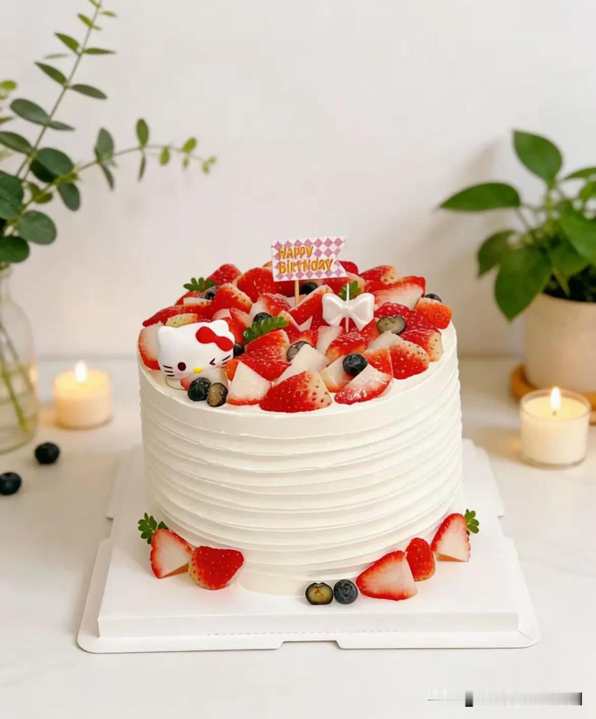 晒图笔记大赛水果蛋糕，色香味俱全！