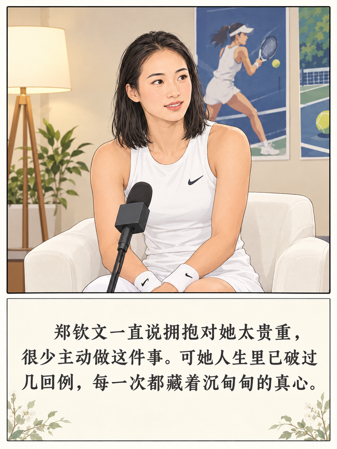 郑钦文很少主动抱人这是她自己说的，拥抱对她来说太贵重。可就是这样的她，破过几次超让人意外的例2024