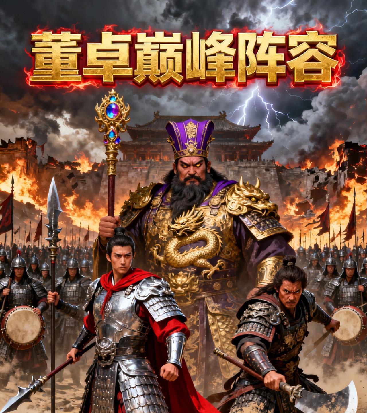 董卓武有吕布，谋有李儒、贾诩，还有西凉铁骑，堪称