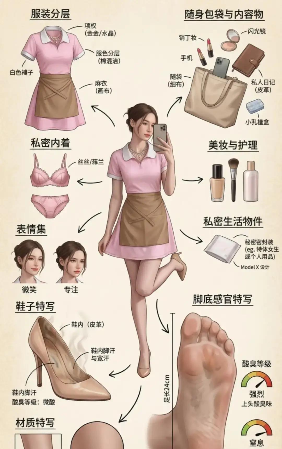 AI画出来的粉色西装裙配肉色丝袜，被一堆博主当成春季通勤模板狂推，点赞飙到五十万