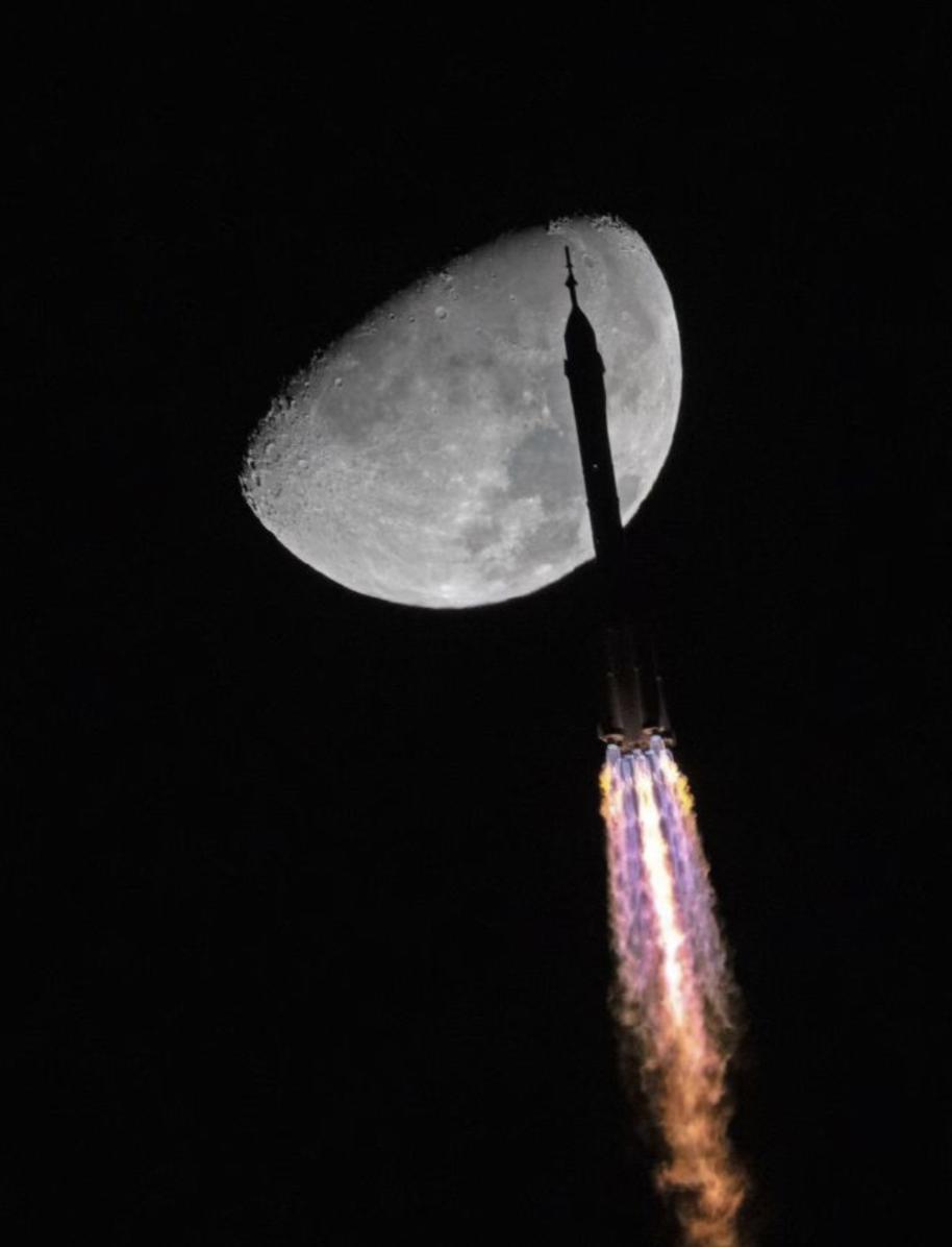 大家只看到了月亮，却忽视了马赫环。最近，在我们发射的火箭中，马赫环的出现率很