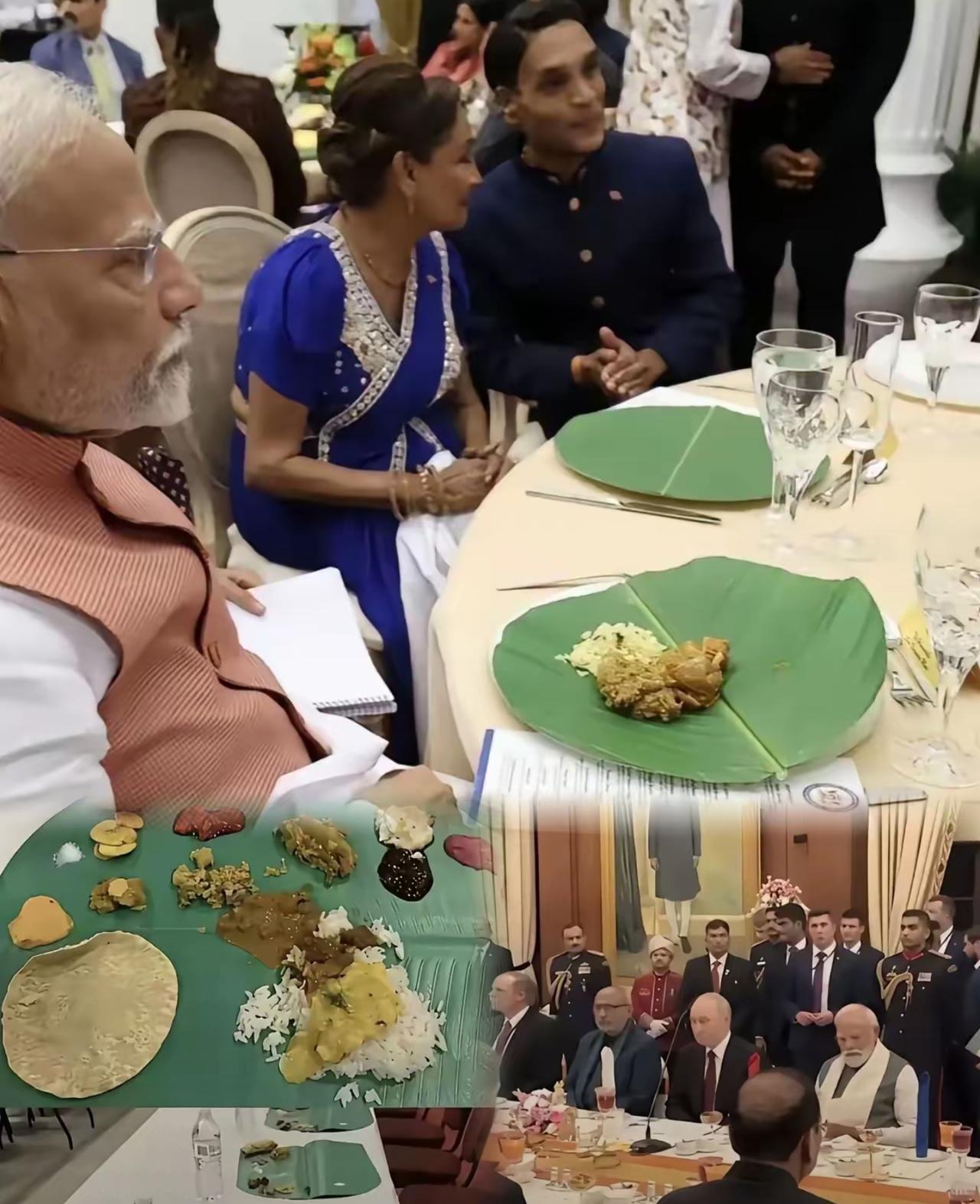 盯着莫迪给俄总统准备的这顿“国宴”看了半天，实在没忍住笑出声。​前菜罗望子汤配