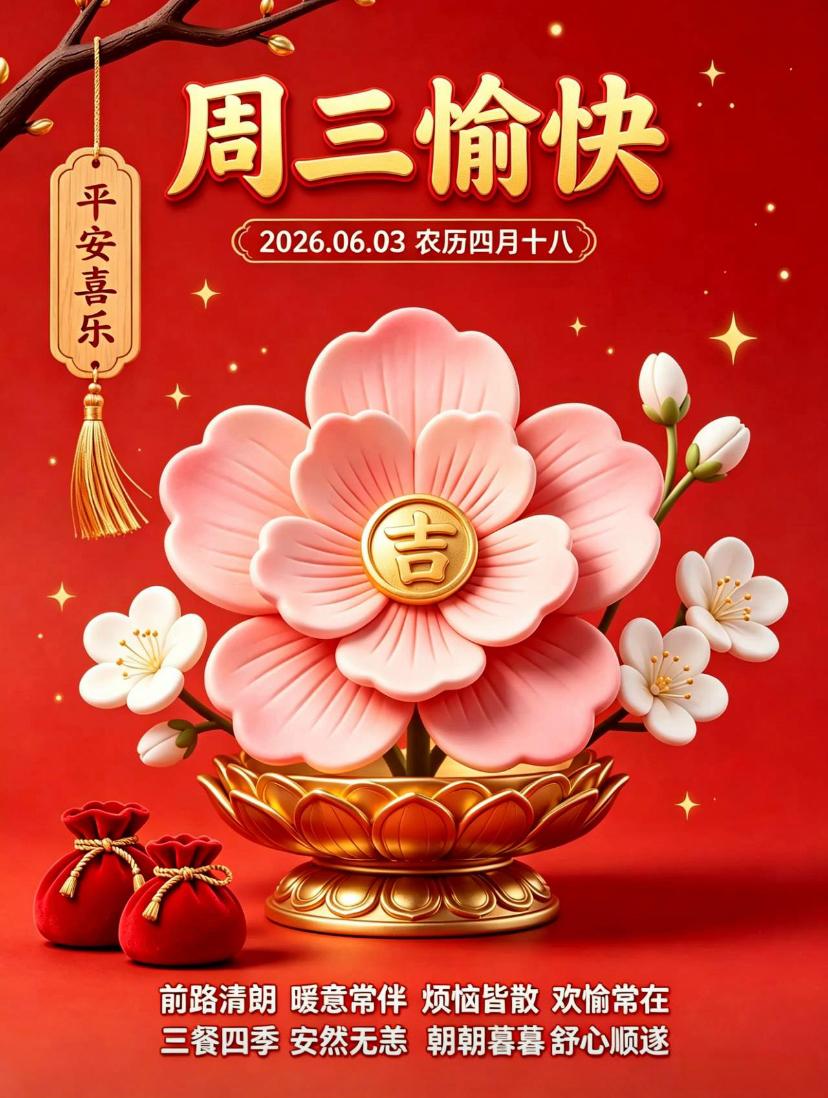 🌺☘️6./3.周三早安.夏日安康☘️🌺🌱🌻晚风褪尽晨凉，盛夏悄然入