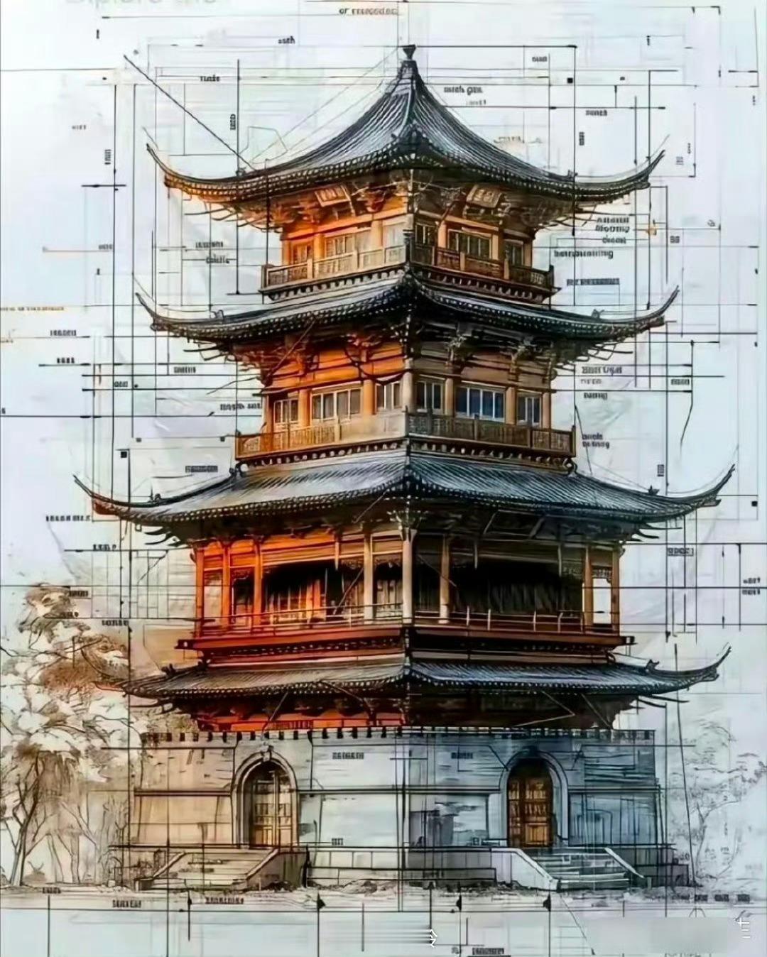 这是林徽因的手绘图，你敢信吗？而且还是100多年前没有电脑的情况下！