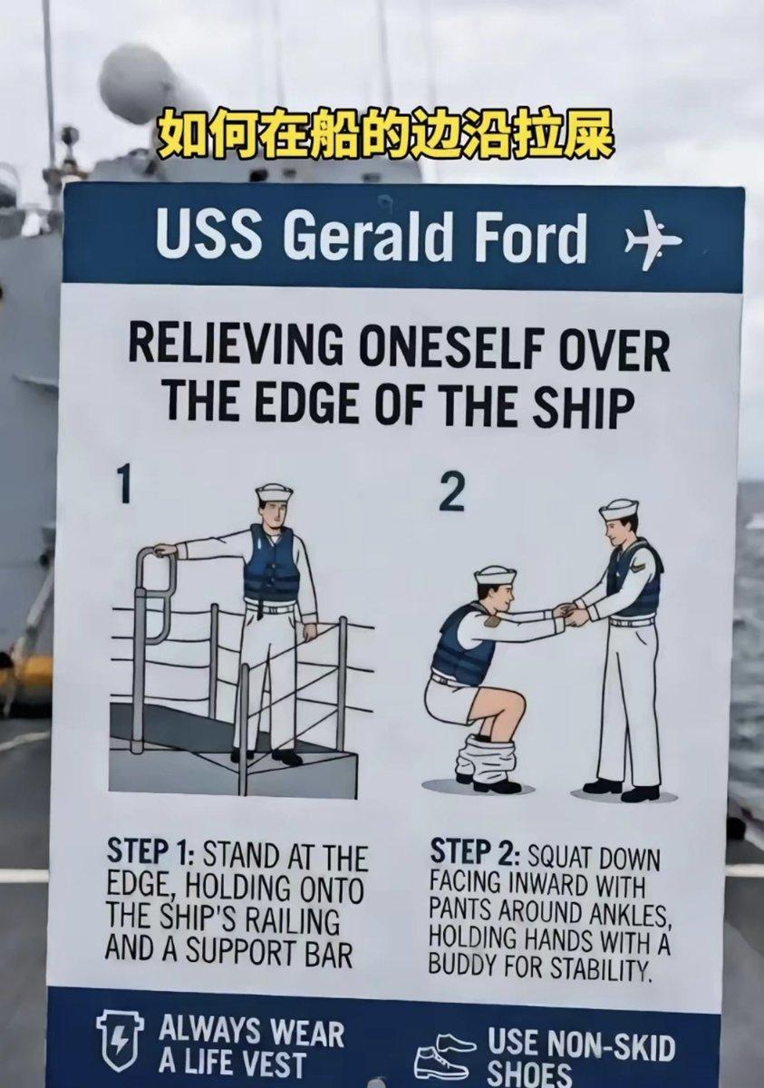 太搞笑了！这不会是东大网友恶搞的梗图吧？显然很符合“福特号”的现状，也是