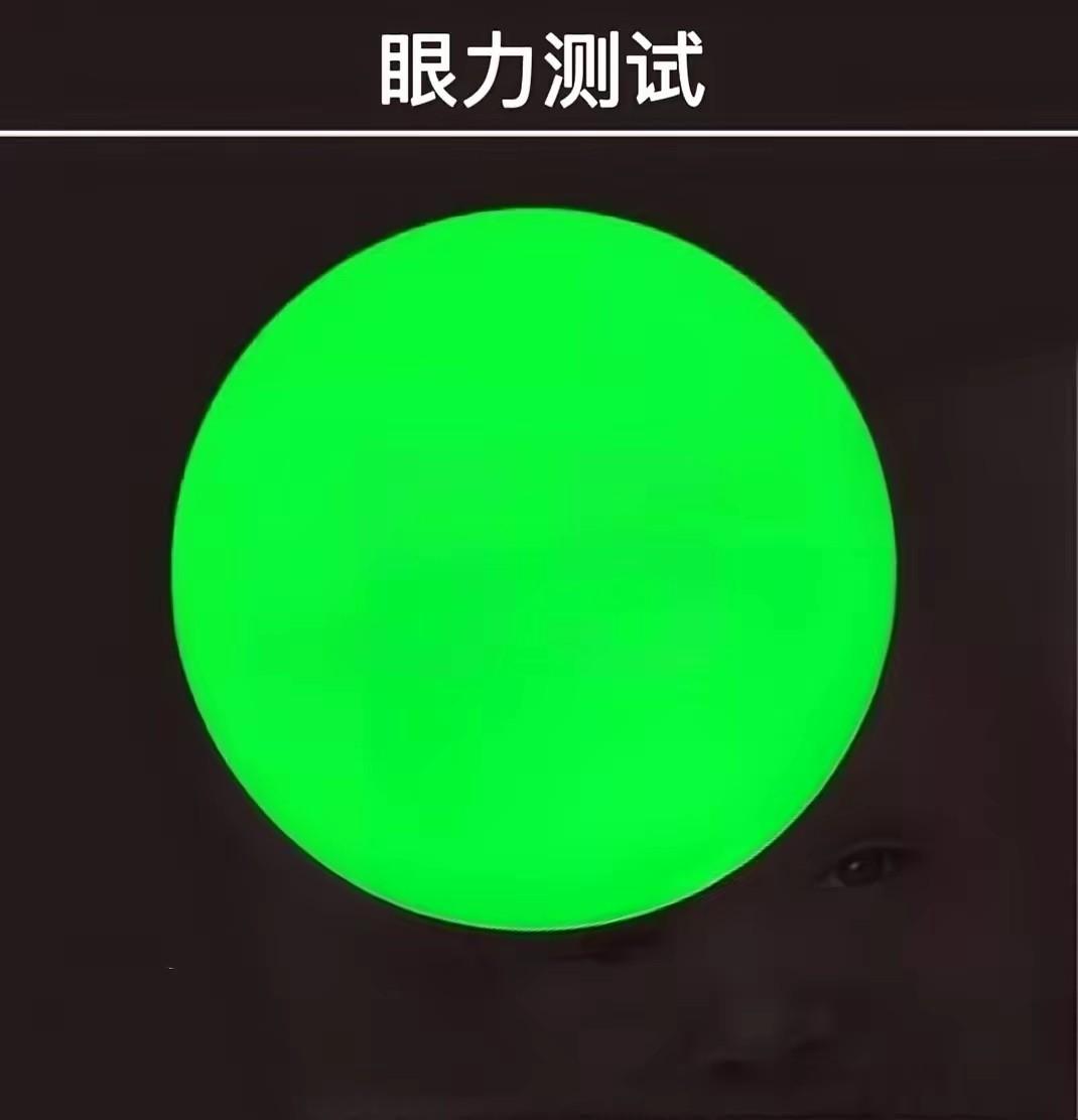 测测你的视力如何，绿色圆圈里有两个数字，你能看清吗？看不清，那视力恐怕有问题。