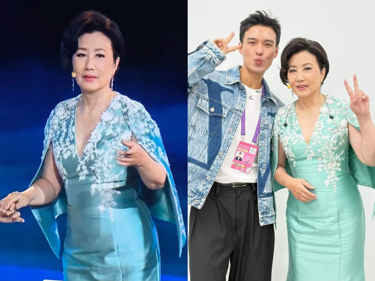 78岁的汪明荃一出场，我冷不丁就打了个寒战！刚开始我还以为是她礼服的缘故