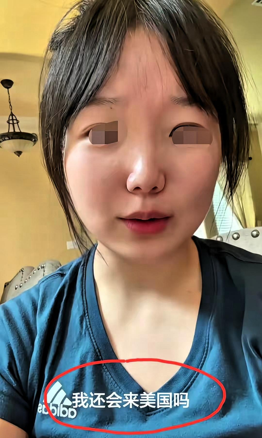 在美国就读护理专业的这名女生，老家是陕西农村的，她发视频表示:“如果再给我一次机