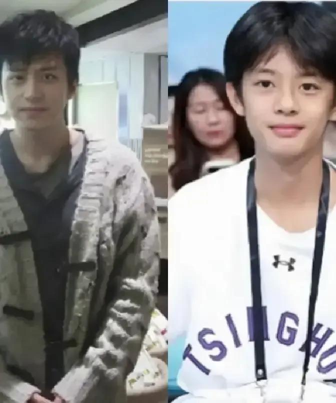 邓超年轻时的旧照被翻出来，跟14岁儿子等等并排一放，网友直呼复制粘贴。我刷到那