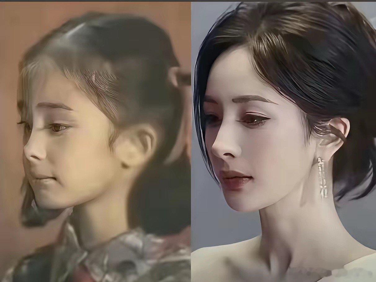 谁说杨幂整容了，这一看就是原生态的，现在的样子跟小时候一模一样。