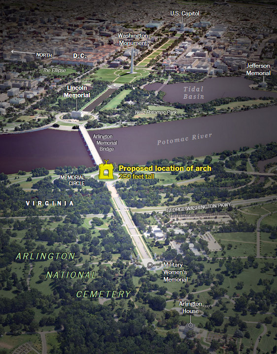 特朗普震撼计划：76米巨型凯旋门震撼华盛顿，白宫力挺