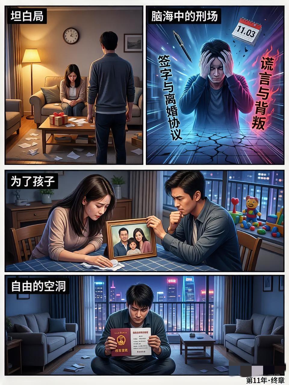 结婚11年，发现妻子出轨。她坦白了，理由很俗套：接触多了，成了习惯。她求我为