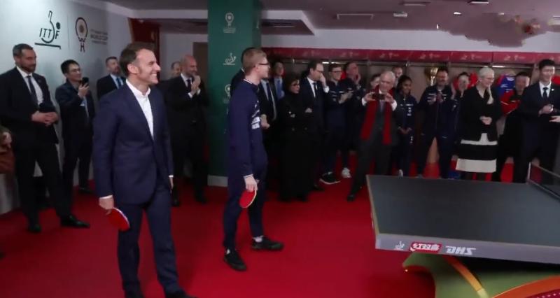 12月5日，马克龙在成都访问期间，还去了四川省体育馆。值得一提的是，马克龙还有