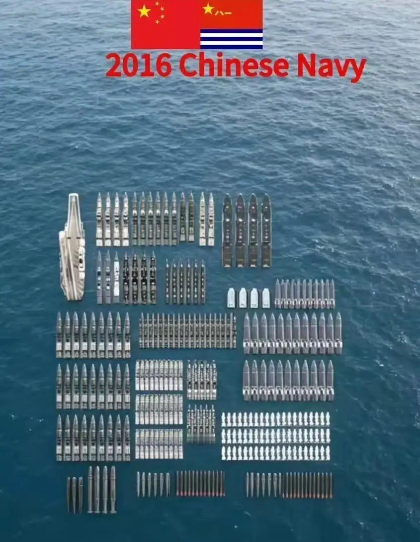 所有人都应该激动！中国海军2016年和2026年的实力对比。十年时间过去
