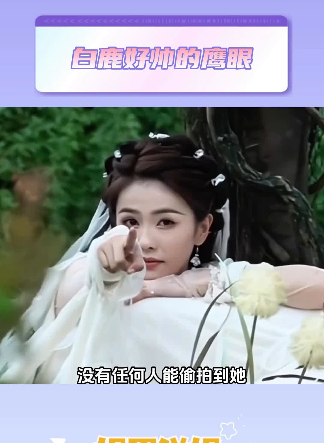 白鹿好帅的鹰眼。娱里说娱。白鹿的后背可都长着眼，超绝镜头捕捉力，没有任何