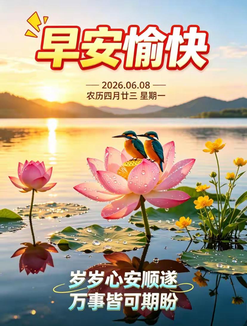 🌺2026./6.8.晴光入夏.欢意相随🌺🌈🌻微风迎清晨，晨光暖人间