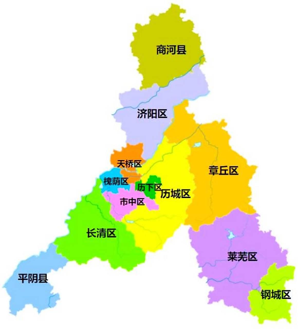济南六年前合并了莱芜，地图形状变成一个“人”字形，直挺挺地大步往前走。原来的莱芜