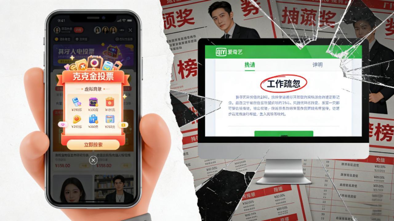 爱奇艺颁奖乌龙致歉难平众怒氪金投票成笑话内娱奖项公信力再遭拷问12月6