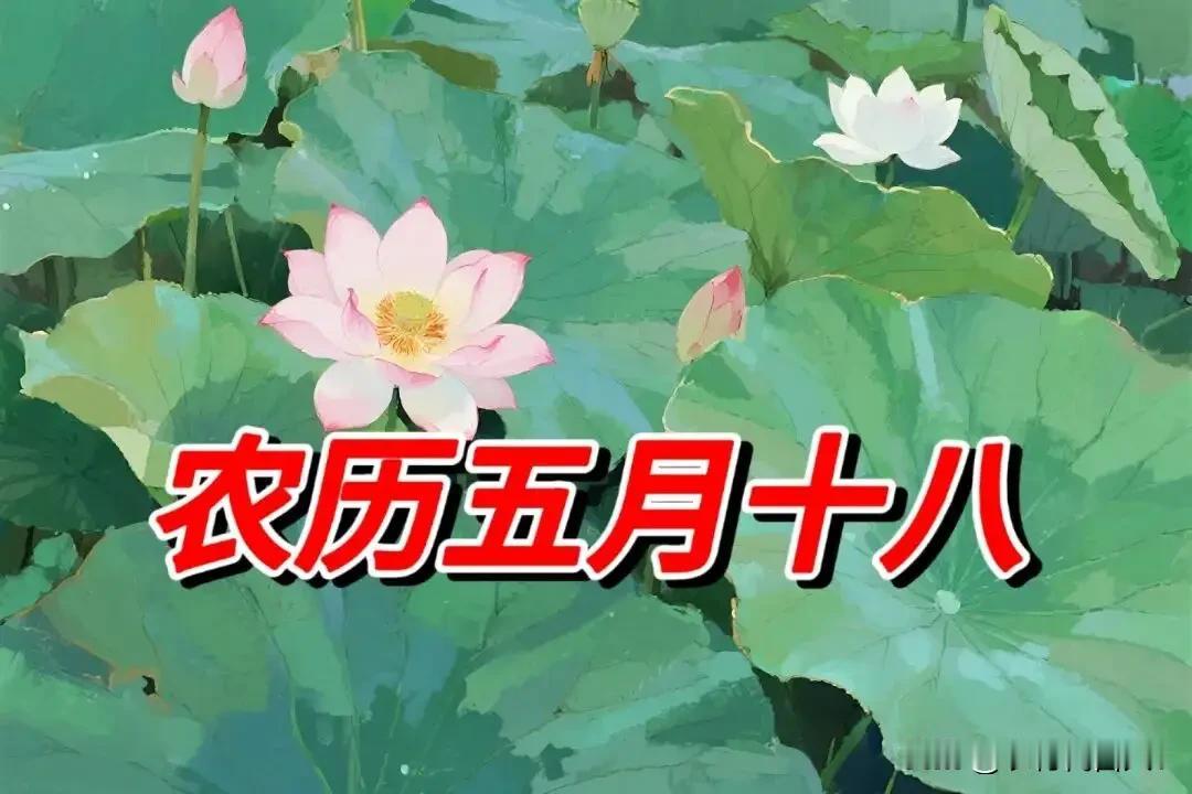 明日农历五月十八，牢记“3要吃，2不借，1筹备”，愿好运常在烦恼无忧！农历