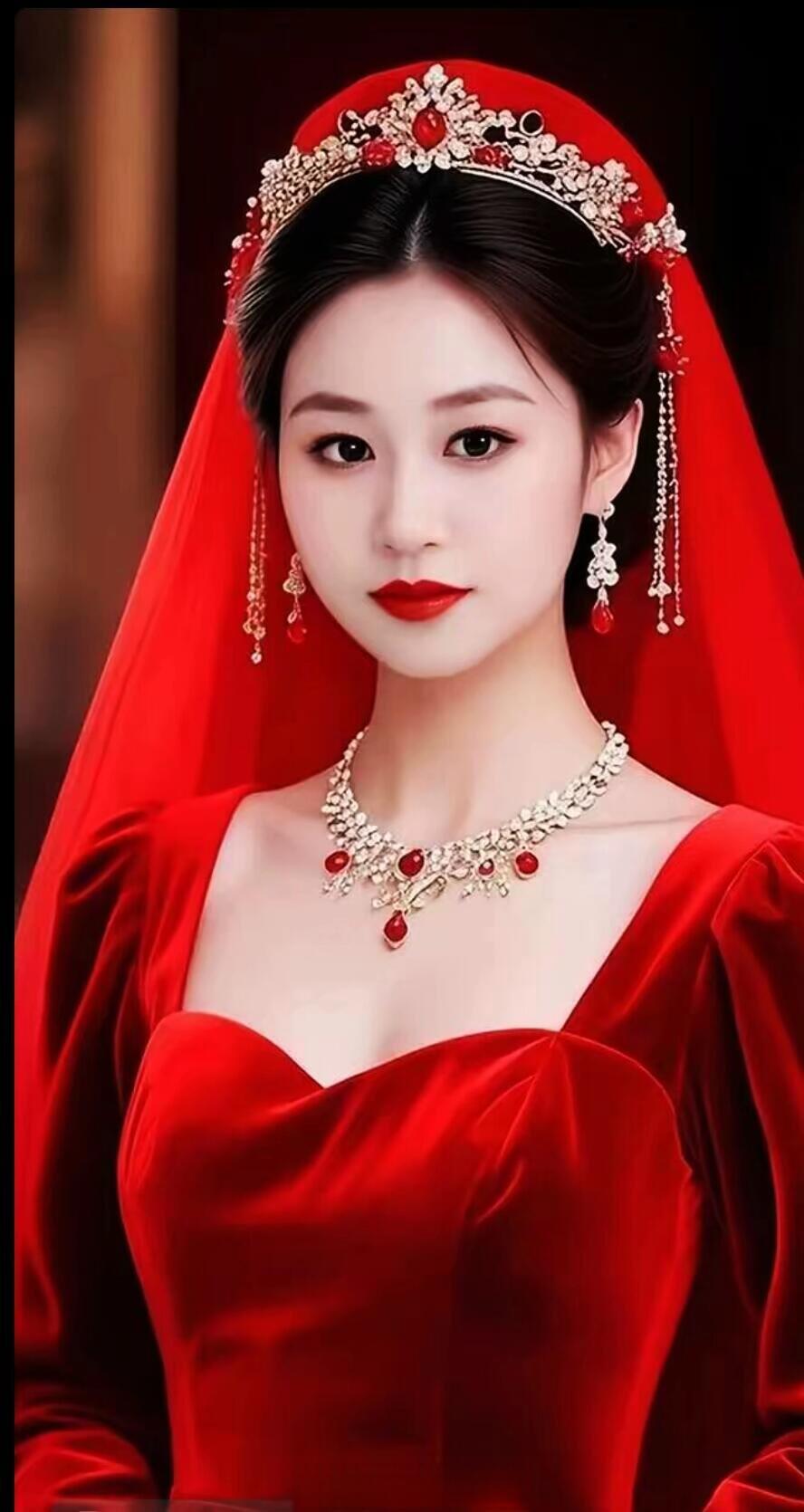 💍👰‍♀️红衣新娘，闪耀夺目！💍👰‍♀️