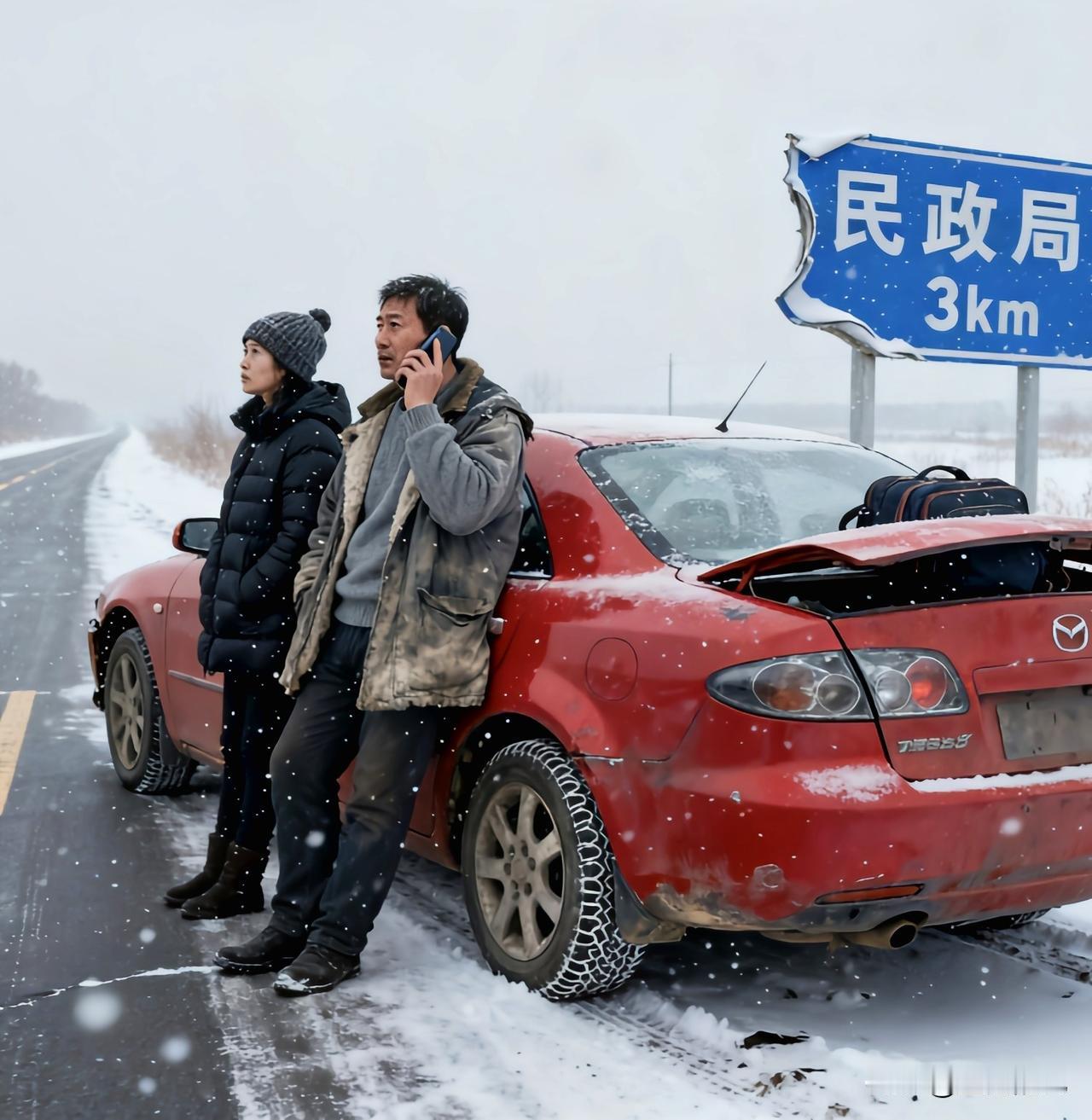 太搞笑了！黑龙江一对夫妻开车去民政局离婚的路上，车子居然坏了6次。半小时路程，硬