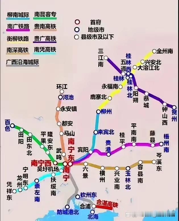 广西第四大铁路枢纽的竞争主要集中在贺州、玉林和梧州三市，其中贺州与梧州构成的桂东