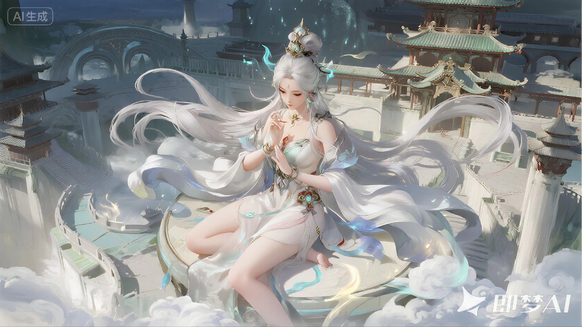 天上的仙人如果长这样。唯美