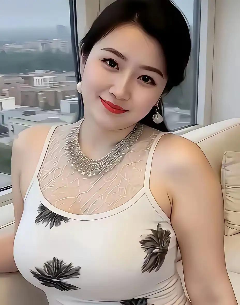 微胖女士的夏季穿搭，修身白色印花裙是首选。微胖型女人穿搭