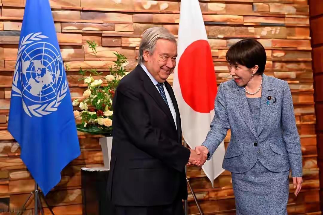联合国秘书长古特雷斯访问日本与日本首相高市早苗会晤当地时间2026年5月1