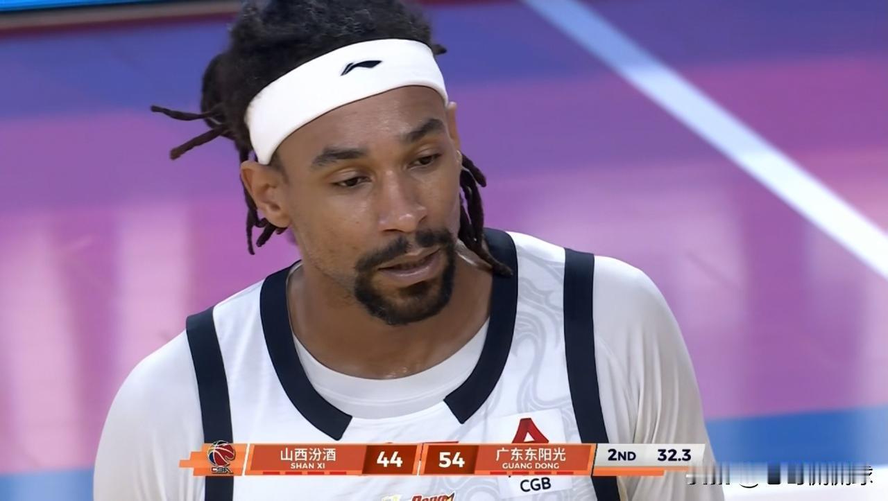 广东东阳光老将萨林杰真是才华横溢！在今天广东东阳光客场以95：89击败山西汾酒的