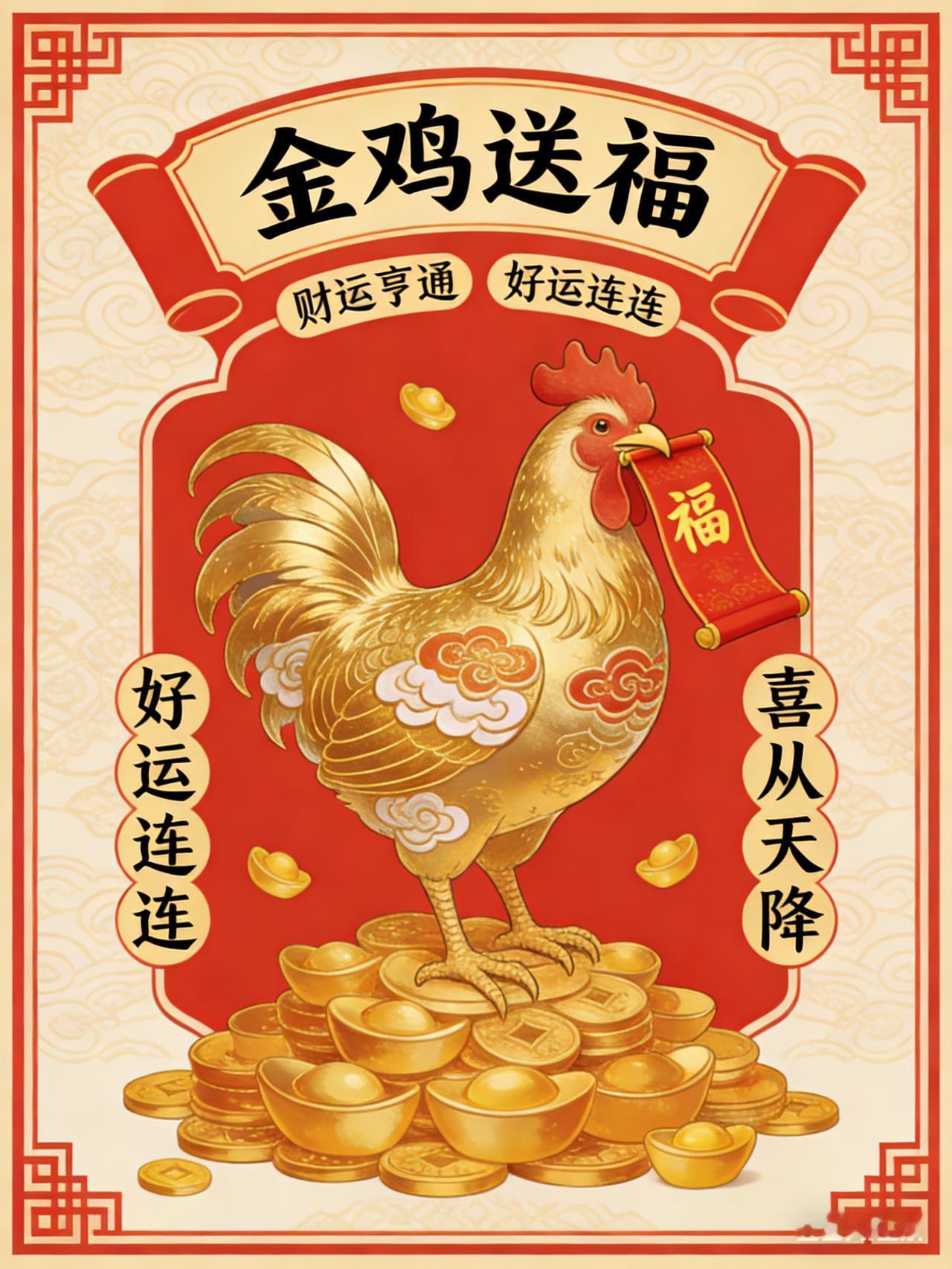 人在家中坐，喜从天上来！生肖鸡接好运，运势红透半边天🔥属鸡的朋友请注意！2