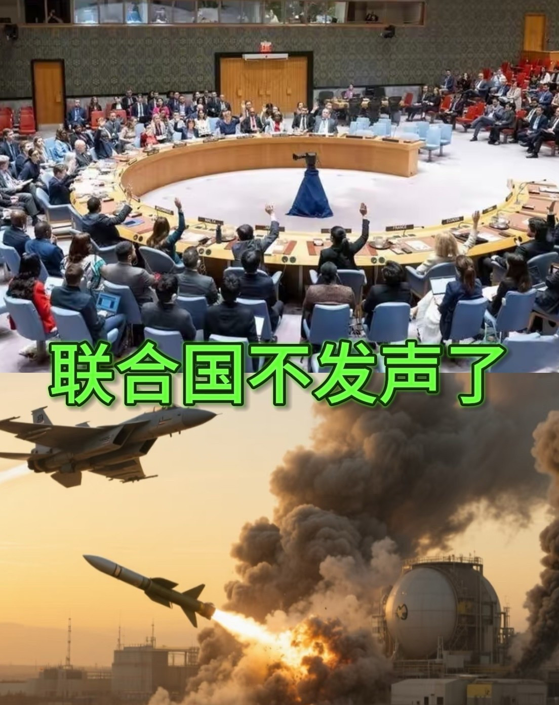 世界真现实，没好处谁也不吭声世界乱套了！以色列和美国一顿