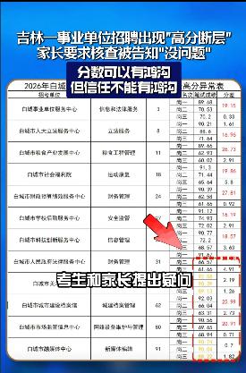 吉林白城，一场事业单位招考，炸出了一条断崖！考生张坤笔试第二，本来认了。可等他翻
