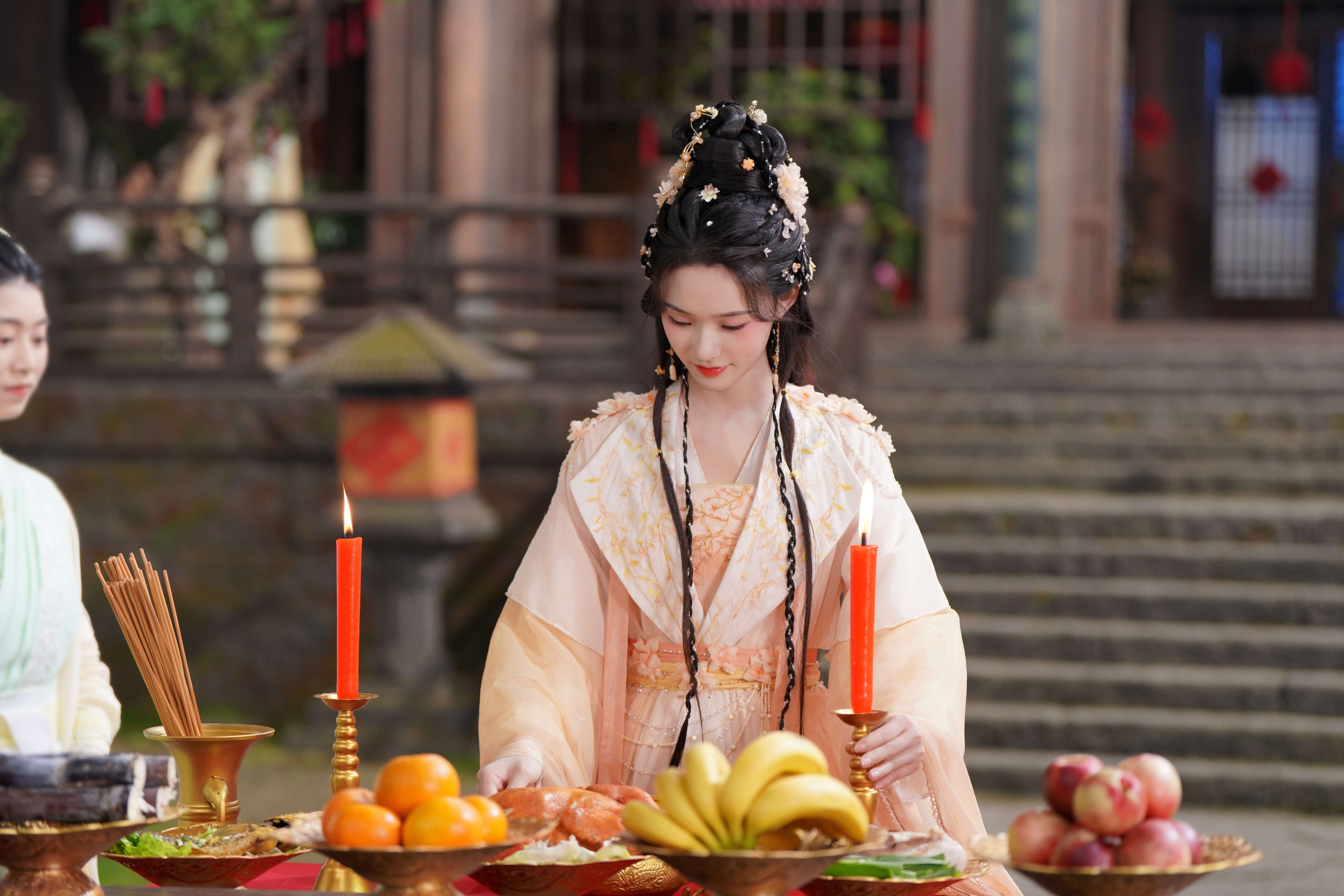 比较少见的翻领元素能get到这套嘛❓《水龙吟》阿谁☽剧照-橙衣（橙白）+翻领