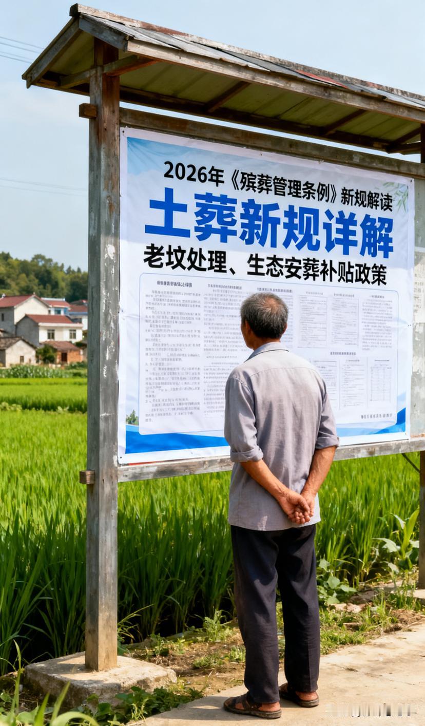 土葬新规来了，地里老坟到底怎么办？最近村里不少人都在问：“听说地里的坟都要拆