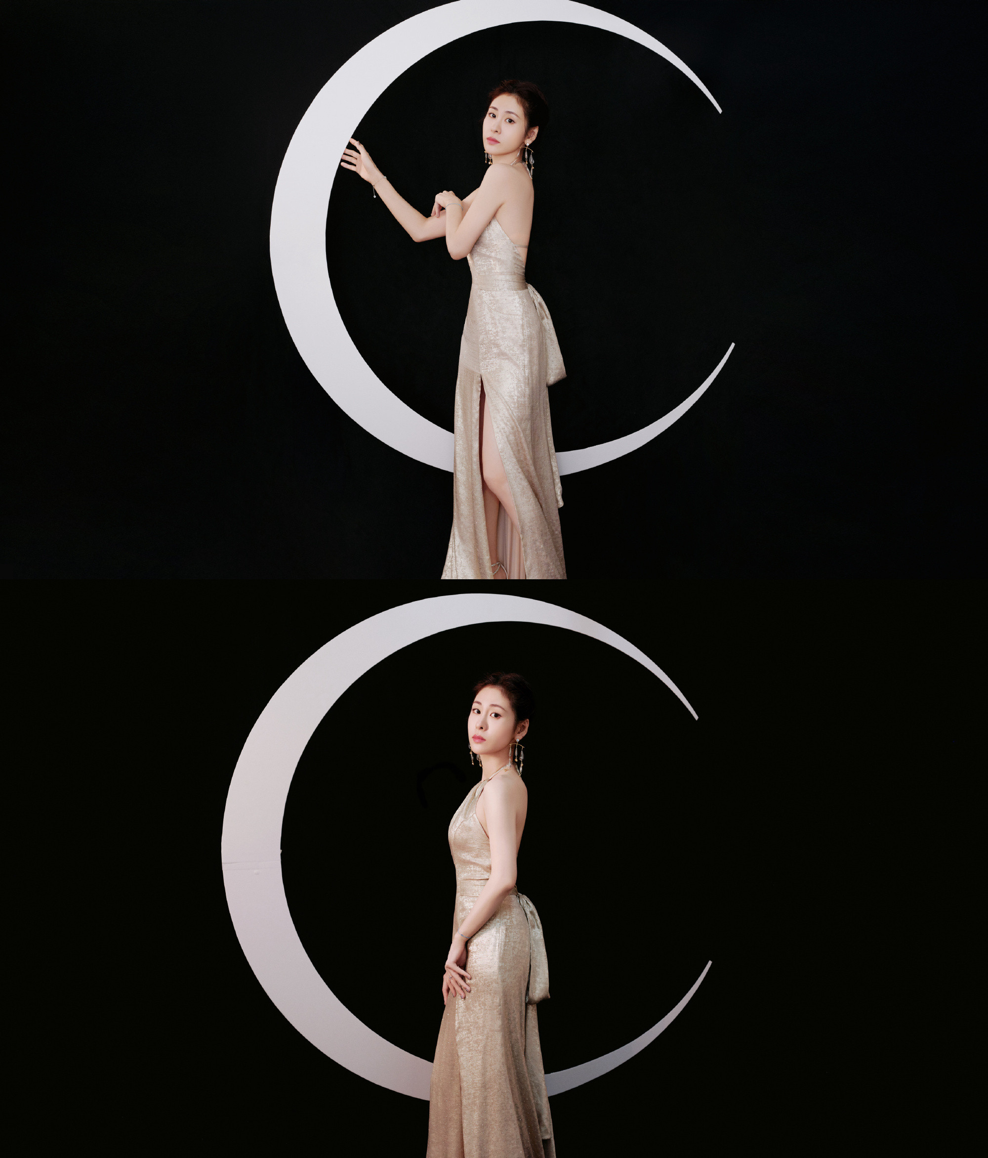 张碧晨，纱裙轻裹，星月下美人​​​