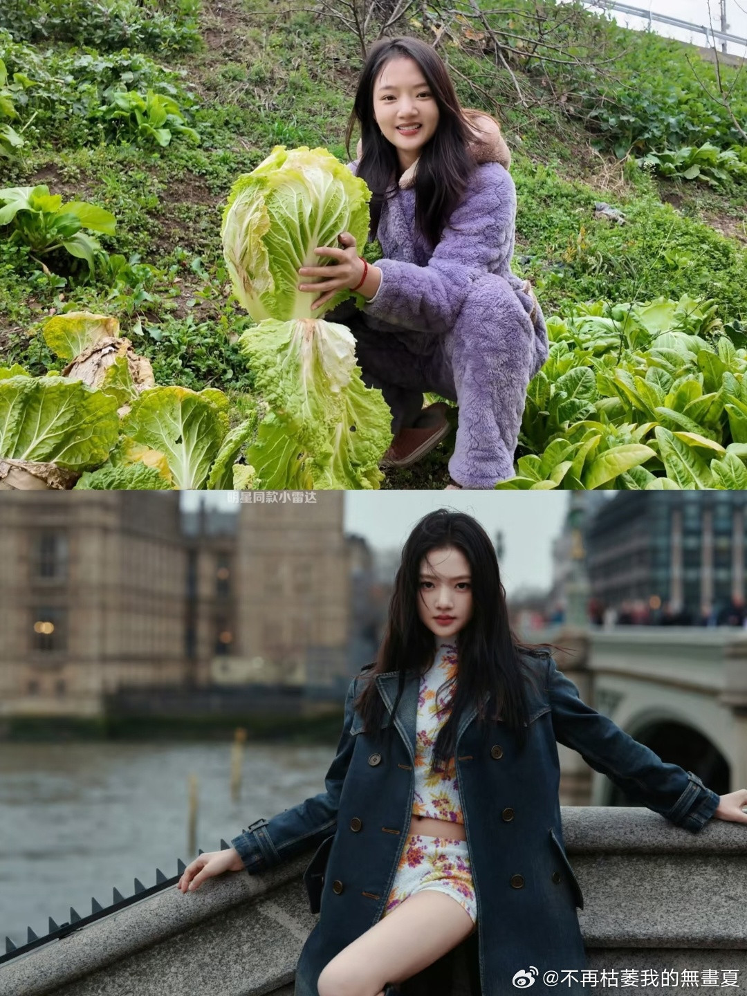 任敏活人感太强了吧，春节穿着省服回老家过年，转头就去了伦Burberry的时装周