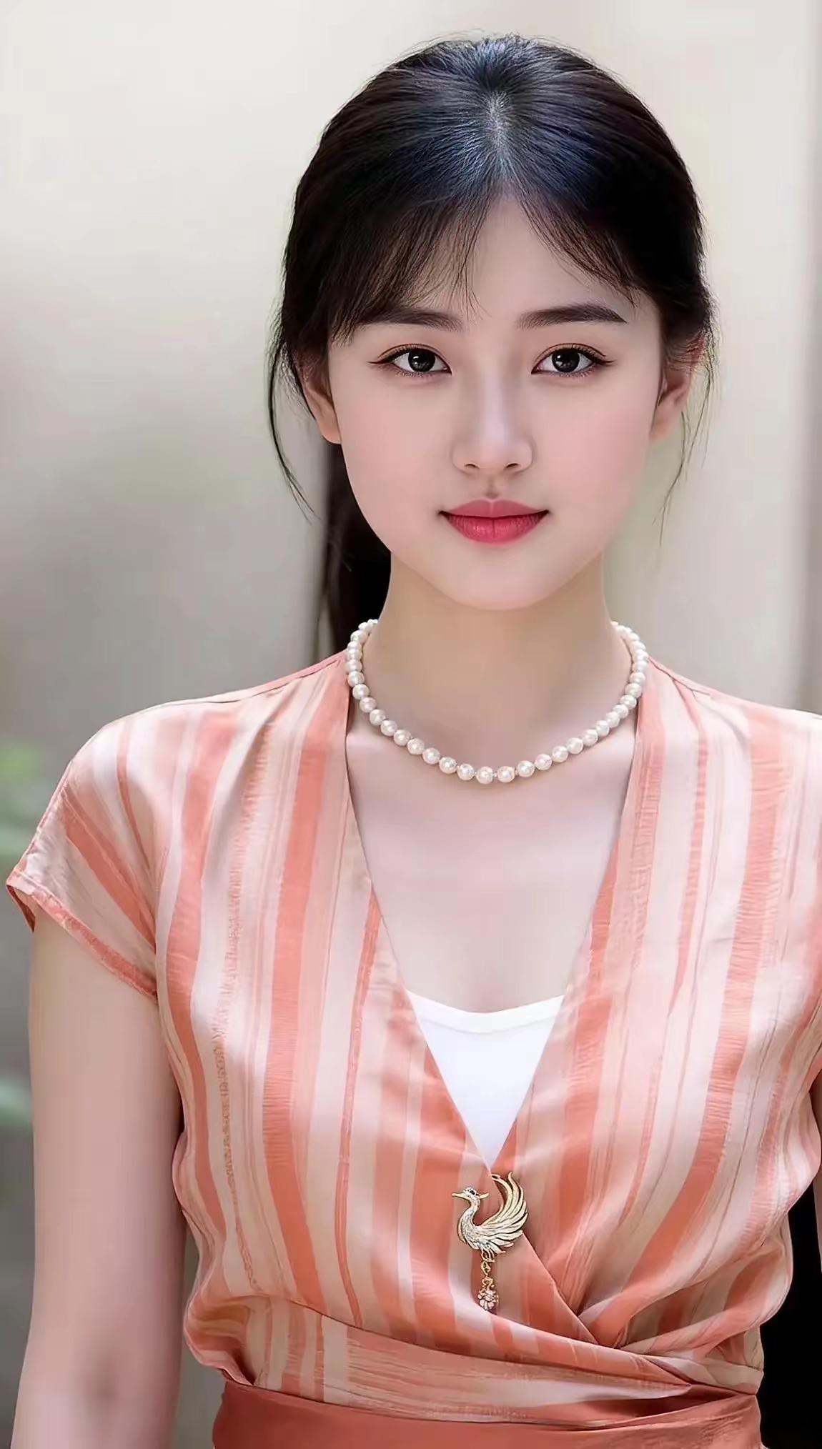 这姑娘打扮得真优雅。