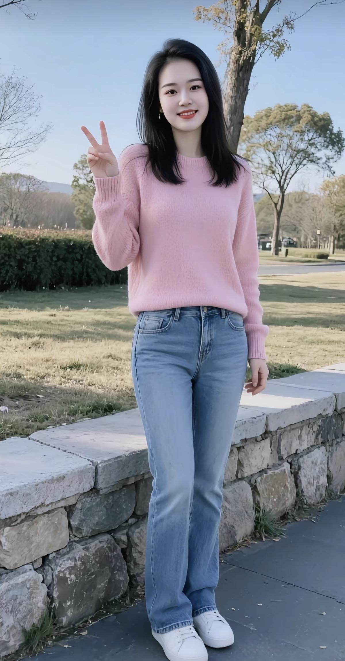 春风拂面笑，花影映人娇。