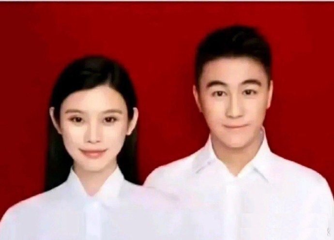 何猷君奚梦瑶的结婚照，原本以为男方是站在高处拍的，没想到结果竟然是这样？[大笑]