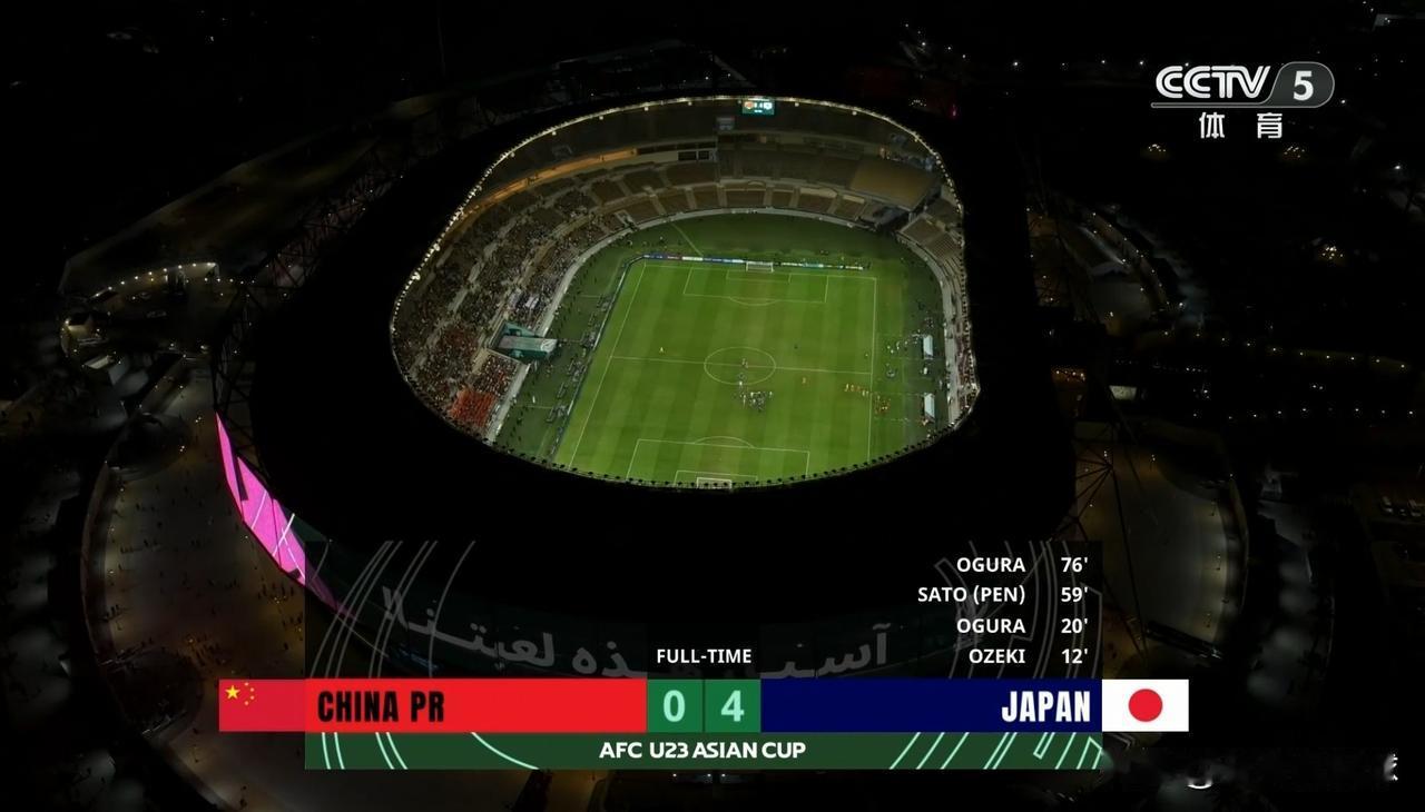 中国奥委会真是太懂人情世故了！今天中国U23男足在亚洲杯决赛中以0：4不敌日本U