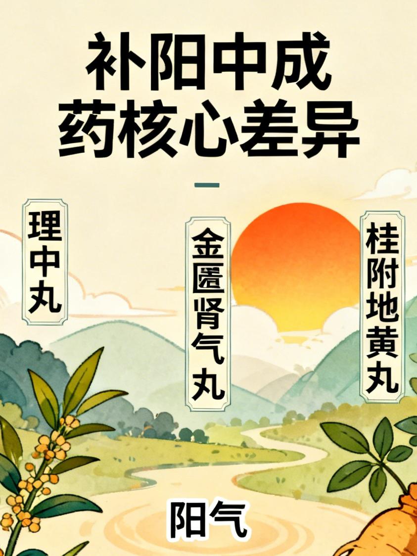 同样是补阳气，理中丸、金匮肾气丸、桂附地黄丸等9个中成药的核心却不一样一说补