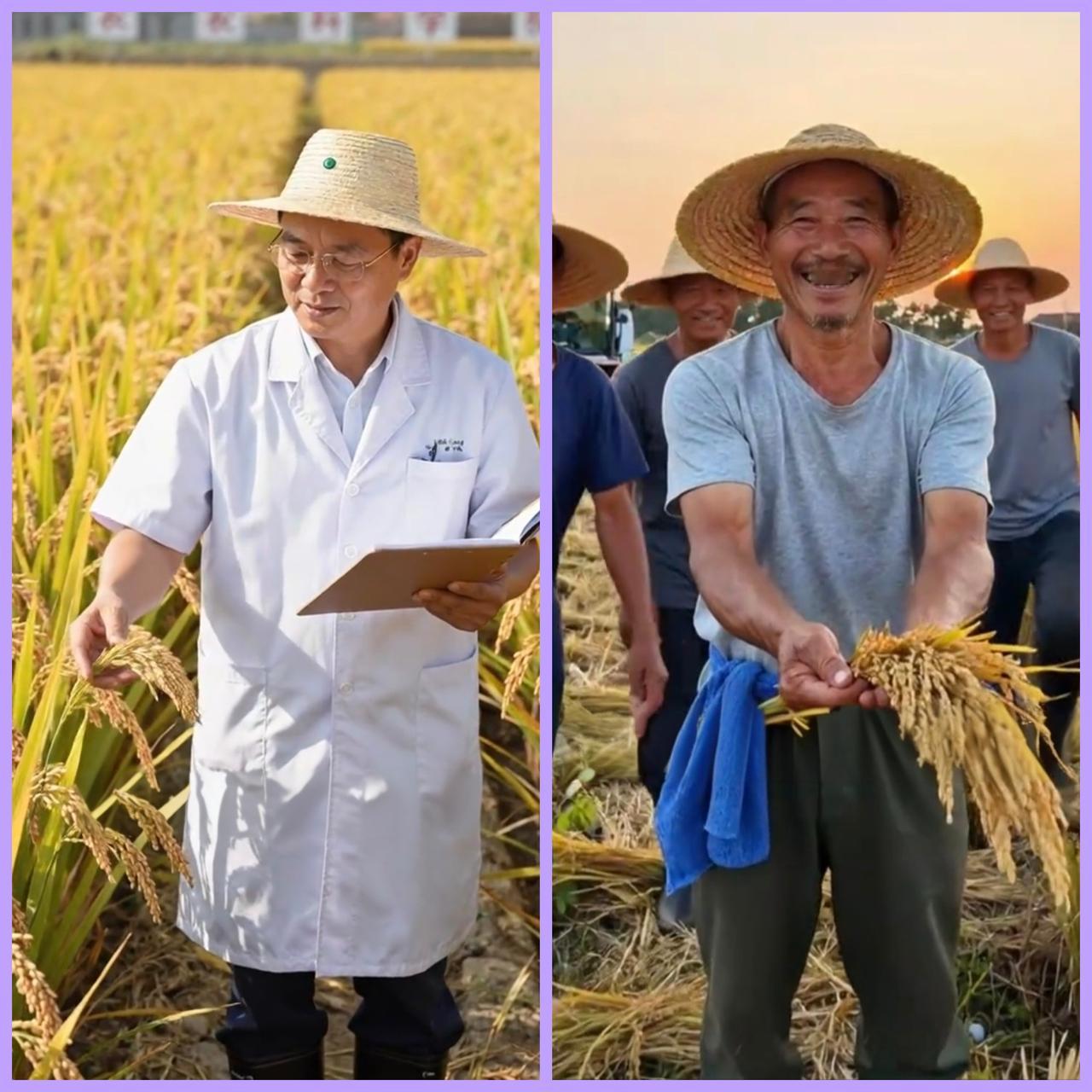 专家亲自来测产，亩产超过一千三。种植水稻得实惠，…………………………请你