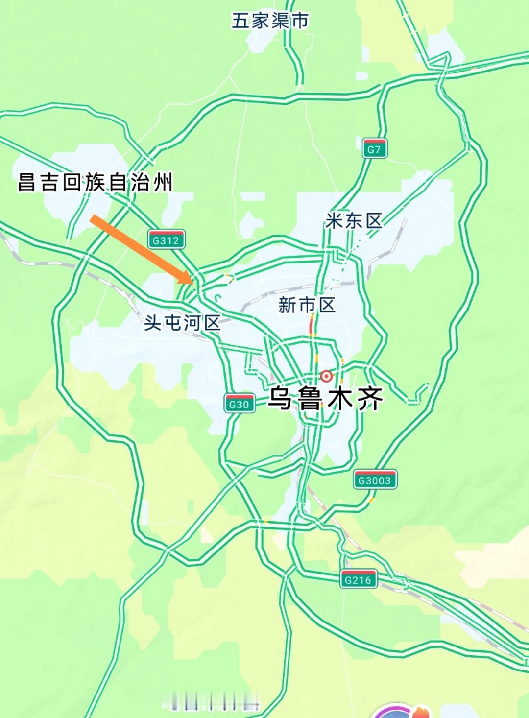 新疆乌鲁木齐市和昌吉市距离非常近，西部地区土地广袤，行政区一般都非常大，但由于宜