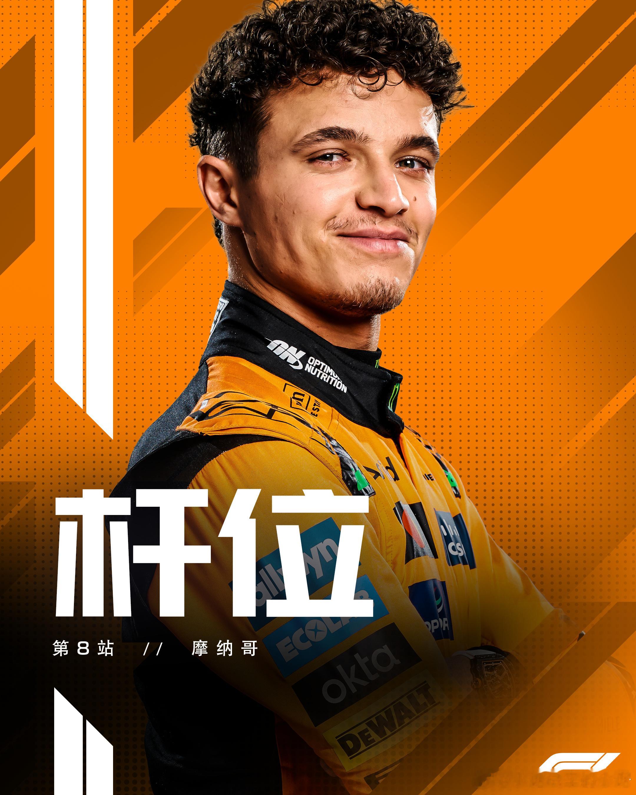恭喜迈凯轮！恭喜诺里斯赢得F1摩纳哥大奖赛杆位！主场车手勒克莱尔落后0.105秒