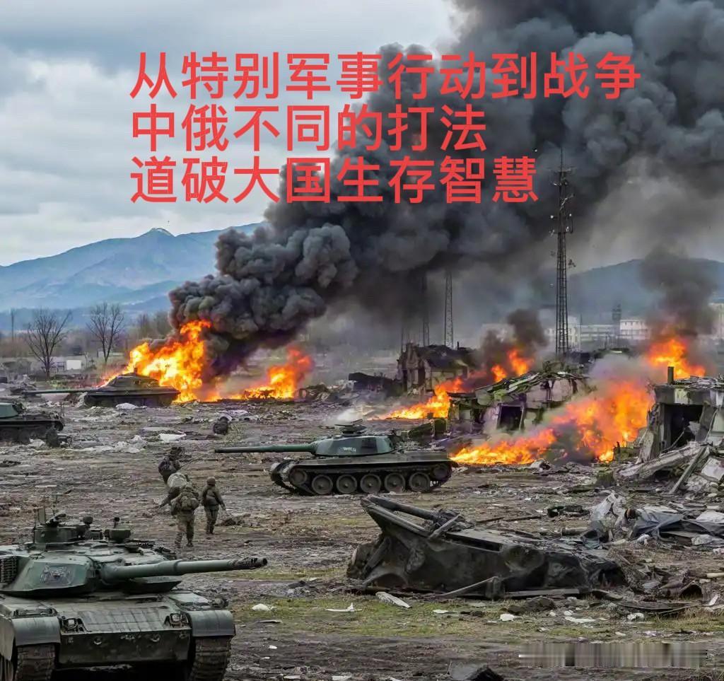 从特别行动到全面战争，中俄不同打法，道破大国生存智慧克里姆林宫正式改口，摒弃
