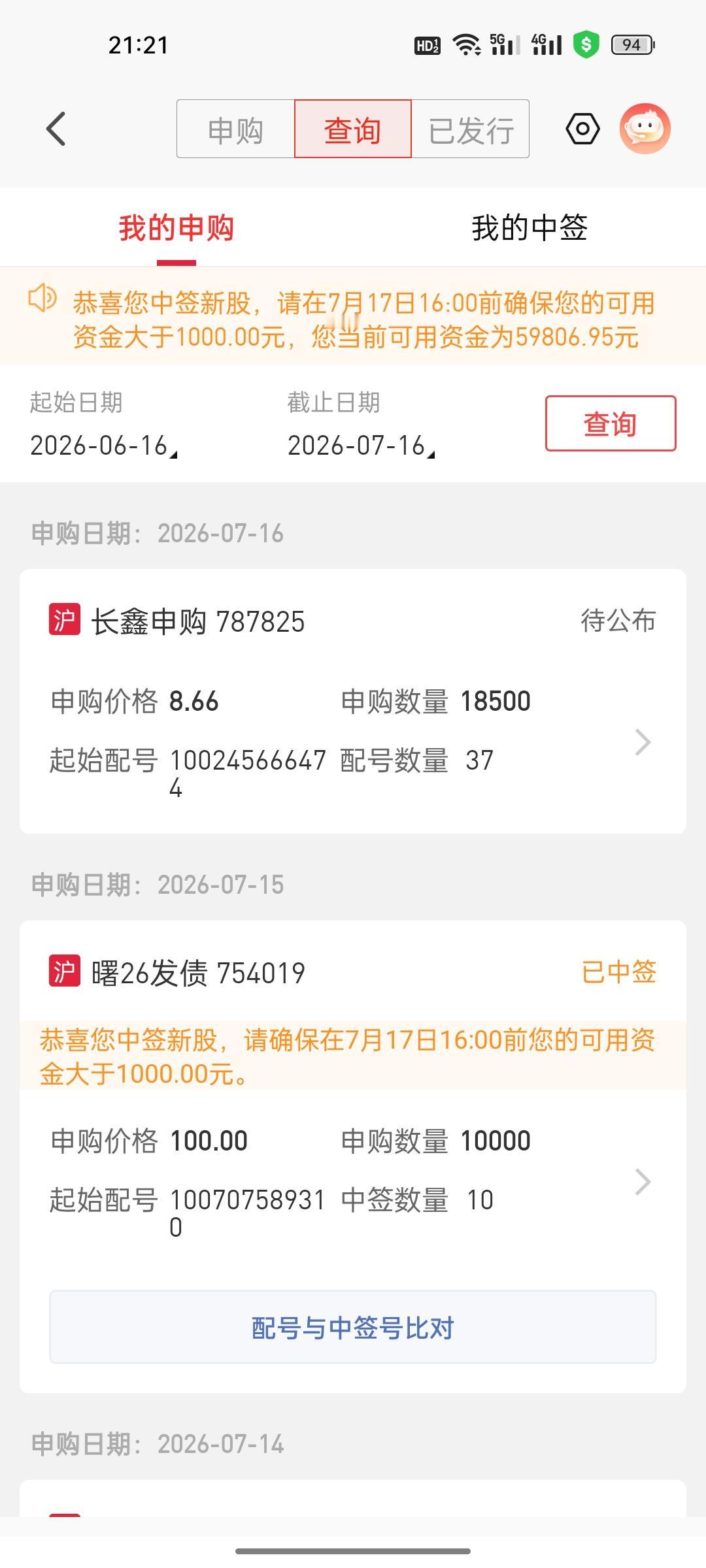 今天，我干了件大事:申购了长鑫科技。长鑫科技发行价8.66元，一签500股，
