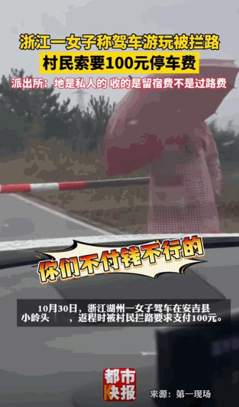 “严查到底！”10月30日，浙江湖州，一女子自驾游时，把车开进了一处停车场，早上