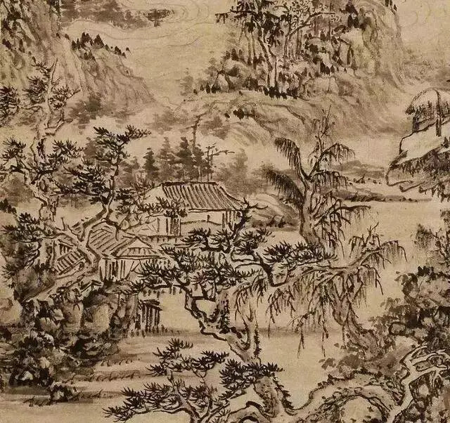 清髡残《雨洗山根图》。作于康熙二年(1663)，时画家51岁。此图以爽快的笔法