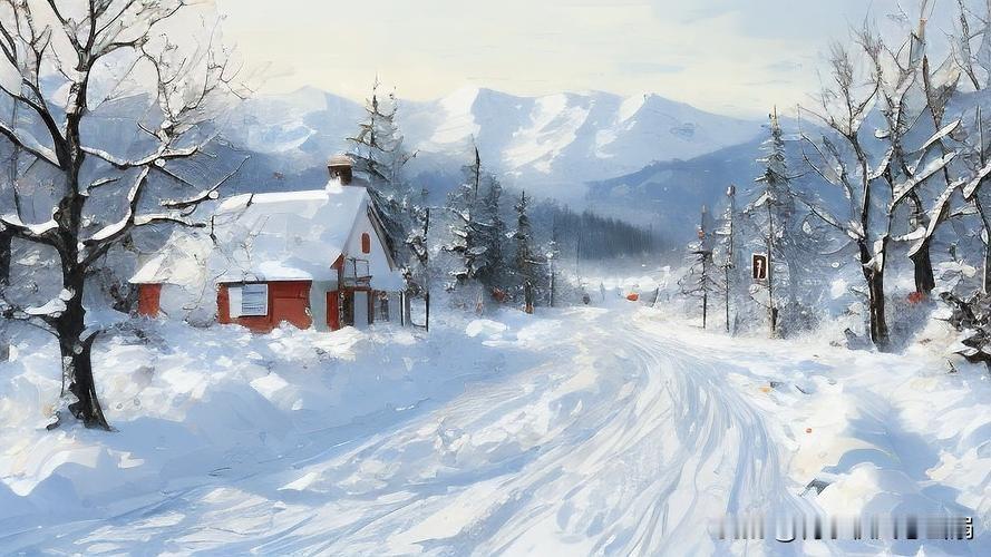 五律:雪中观景大地从头白，山河入梦萦。园林花染色，故国雪多情。玉砌千般美，